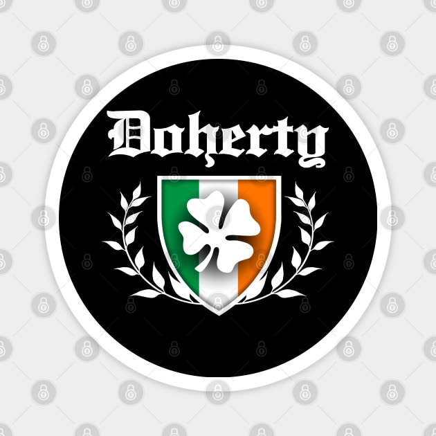 Doherty Shamrock Crest Magnet by robotface